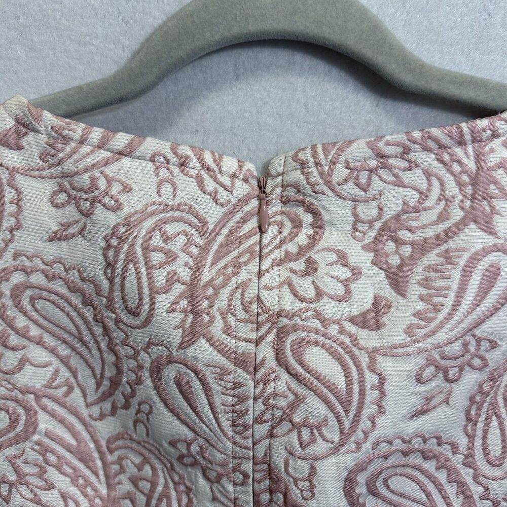 Victoria Beckham x Target Blush Paisley Jacquard Sleeveless Shift Mini Dress XS - Picture 10 of 15